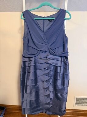 Adrianna Papell sleeveless dress with tiered skirt - size 16